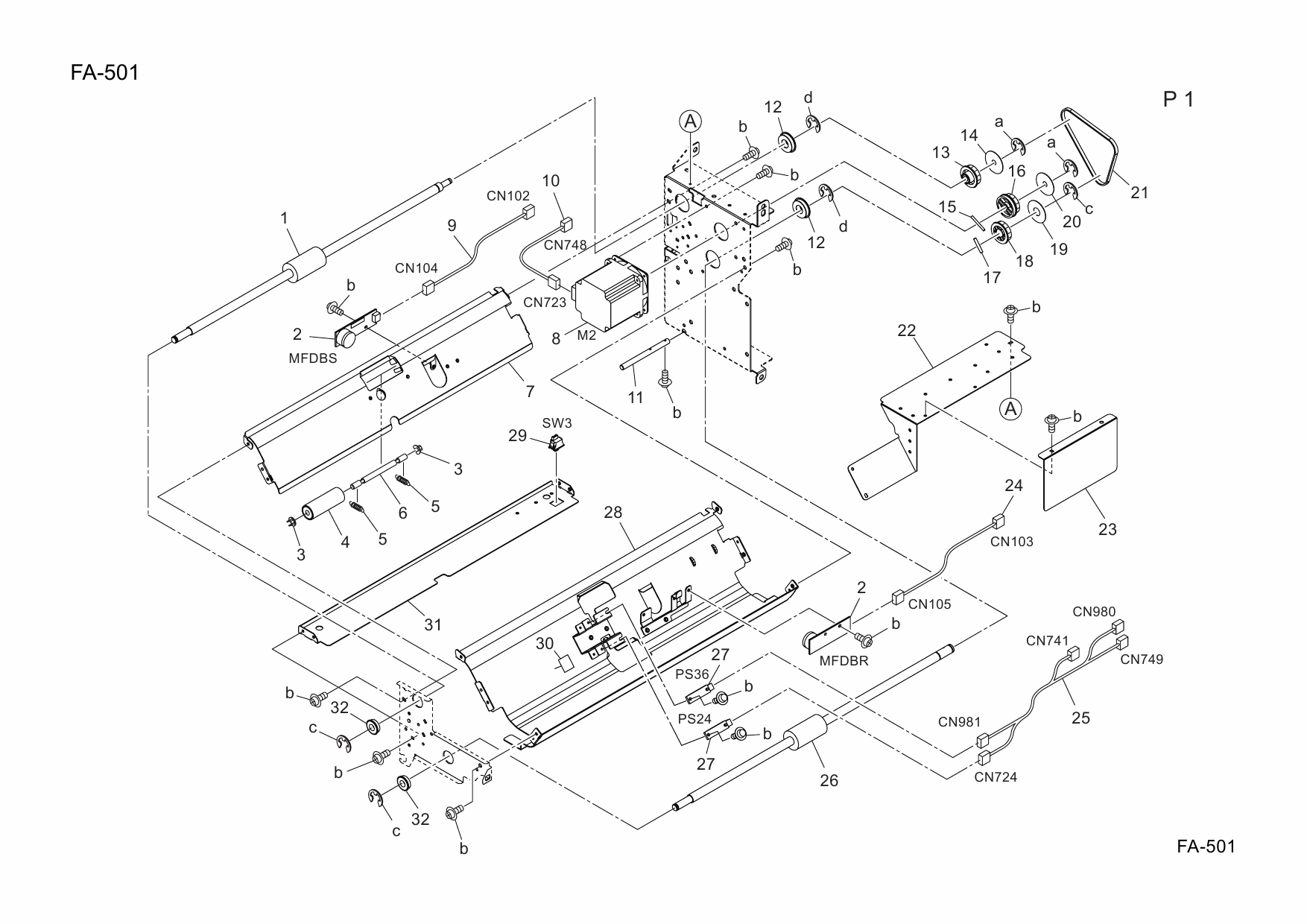 Konica-Minolta Options FA-501 A0GF Parts Manual-2